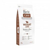 Brit Care «Weight Loss Rabbit & Rice» для собак с лишним весом полнорационный гипоаллергенный корм с кроликом и рисом Вес : 1 кг 3 кг 12 кг