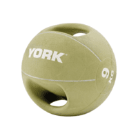 М'яч медбол 9 кг York Fitness із двома ручками, зелений