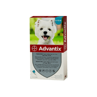 Капли от блох и клещей Bayer Advantix для собак весом 4-10 кг, цена за 1 пипетку