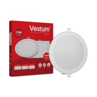 Круглий світлодіодний врізний світильник Vestum 12W 4000K 220V 1-VS-5104