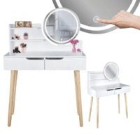 Туалетний столик Jumi Scandi LED підсвітка, з шухлядами, білий