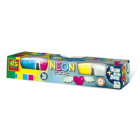Незасихальна маса для ліплення — НЕОН (4 кольори, у пластикових баночках)