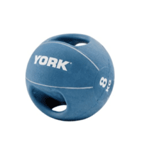 М'яч медбол 8 кг York Fitness із двома ручками, синій
