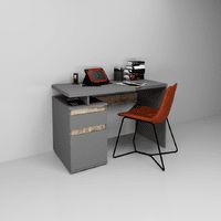 Комп'ютерний стіл Kubik Антрацит / Дуб Клондайк