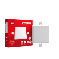 Акцiя! Квадратний світлодіодний врізний світильник "без рамки" Vestum 9W 4100K 1-VS-5602