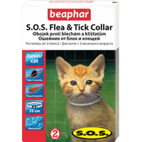 БЕАФАР SOS ошейник для котят с 6-недельного возраста против блох и клещей (белый 12517), 35 смBeaphar (Біфар)