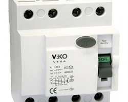 Пристрій захисного відключення ПЗВ VIKO 4Р (чотирьохполюсний) 25А 30мА 230V