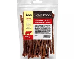 Ласощі для собак Соломка з м’яса яловичини + морква For DOG 80 г