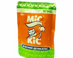 МИС КИС пауч - консервированный мясной деликатес с ягнёнком для кошек , 100 гр