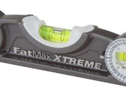 0-43-609 Уровень Stanley "FatMax® Xtreme™ Torpedo" магнитный, для труб, 3 капсулы, одна поворотная с делением через 2° ,