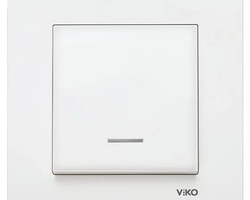 Білий вимикач з підсвічуванням VIKO Karre 90960019