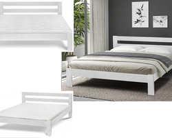 Ліжко Агат (Білий) Доступні розміри під матрац: 1200*2000, Висота ліжка 740 мм;