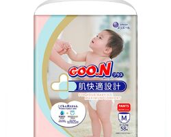 Трусики-підгузки GOO.N Plus для дітей 6-12 кг (розмір M, унісекс, 58 шт)