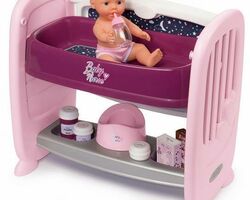 Іграшкове ліжечко 2в1 з пелінатором і лялькою Baby Nurse Smoby 220353