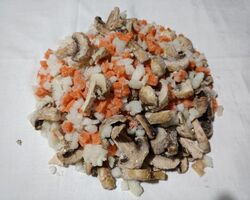 Суміш Грибна (гриб печериця, цибуля кубик, морква кубик)