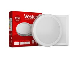 Квадратний світлодіодний накладний світильник Vestum12W 6000K 220V 1-VS-5406