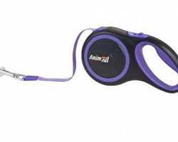 Поводок-рулетка AnimAll для собак весом до 50 кг, 5 м, фиолетовый