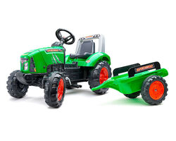 Дитячий трактор на педалях з причепом Falk 2021AB (колір – зелений)