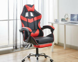 Крісло геймерське Bonro BN-810 червоне з підставкою для ніг