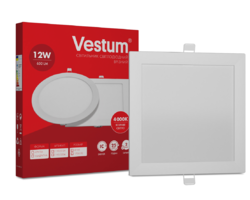 Квадратний світлодіодний врізний світильник Vestum 12W 4000K 220V 1-VS-5204