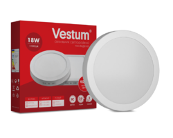 Круглий світлодіодний накладний світильник Vestum 18W 4000K 220V 1-VS-5303