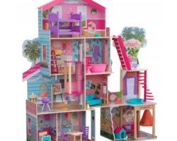 Великий ляльковий будиночок ігровий для Барбі AVKO Вілла Марбелія, звукові та світлові ефекти