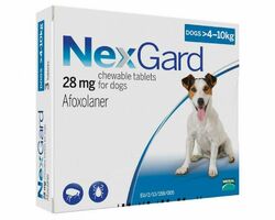 Таблетки Boehringer Ingelheim NexGard от блох и клещей для собак M, 4-10 кг, 1 таблетка
