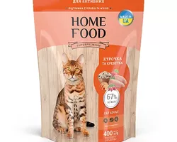Сухий корм для дорослих котів «Курочка та креветка» CAT ADULT Для активних 400 г