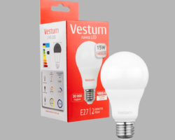 Світлодіодна лампа Vestum A65 15W 4100K 220V E27 1-VS-1101