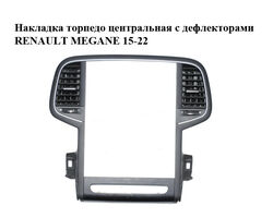 Накладка торпедо центральная с дефлекторами RENAULT MEGANE 15-22 (РЕНО МЕГАН) (682603619R, 1674229X,