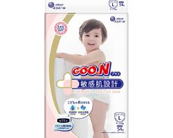 Підгузки GOO.N Plus для дітей 9-14 кг (розмір L, на липучках, унісекс, 54 шт.)
