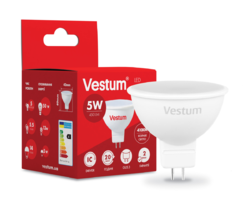 Світлодіодна лампа Vestum MR16 5W 4100K 220V GU5.3 1-VS-1503