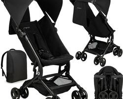 Прогулянкова коляска MoMi GRACE (колір – black) з рюкзаком для перенесення