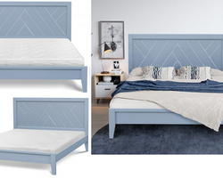 Ліжко Артеміда (Сірий) Доступні розміри під матрац: 1600*2000; Висота ліжка 1100 мм, МДФ узголівʼя.