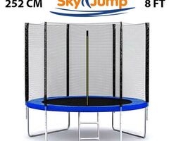 Батут SkyJump 8 фт., 252 см. із захисною сіткою та волосінню