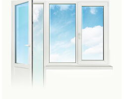 Балконний блок Двері 700*2150, Вікно 1300*400 2 камерний склопакет