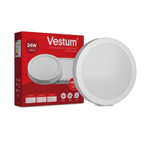 Круглий світлодіодний накладний світильник Vestum 24W 6000K 220V 1-VS-5304