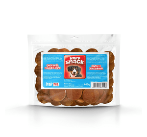 Ласощі для собак Happet Курячі чіпси з пресованої шкірою, 0,5 кг