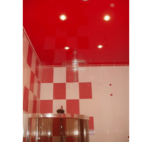 Натяжні стелі у ванній кімнаті
