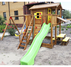 Дитячий майданчик Spielplatz Вітольд із подвійною гойдалкою, лазом і столиком