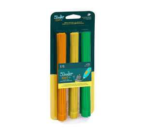 Набір стрижнів для 3D-ручки 3Doodler Start — МІКС (75 шт.: жовтогарячий, жовтий, зелений)
