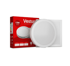 Круглий світлодіодний накладний світильник Vestum 12W 6000K 220V 1-VS-5306
