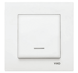 Білий вимикач з підсвічуванням VIKO Karre 90960019