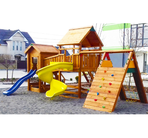 Дитячий майданчик Spielplatz Віланд Отто спіраль з лазом Есто, гойдалкою, столиком і пісочницею-трансформером