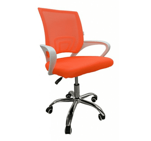 Крісло офісне Bonro 619 біло-оранжеве