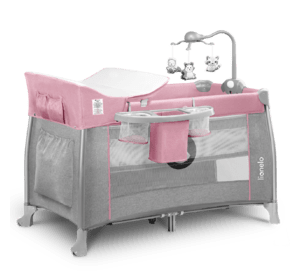 Манеж-ліжко 2в1 Lionelo Thomi pink baby