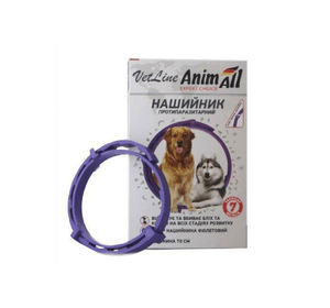 Ошейник противопаразитный AnimАll VetLine для собак, фиолетовый, 70 см