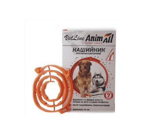 Ошейник противопаразитный AnimАll VetLine для собак, оранжевый, 70 см