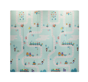 Дитячий ігровий двосторонній килимок Місто та Ведмедик 200х180х0.8см