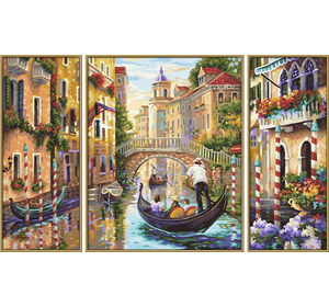 Художній творчий набір-триптих Венеція. Місто в лагуні, 50х80 см, 12+